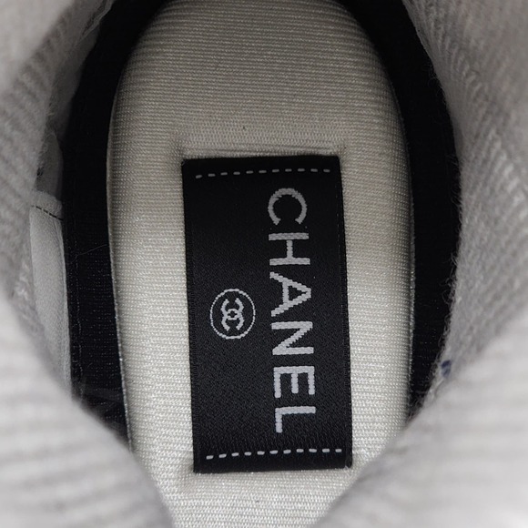 Chanel CC Hi-Top Sock Sneakers 39 (9 US) $1525 NWB - Picture 8 of 9